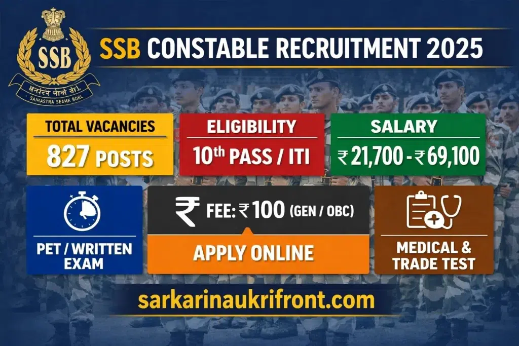 SSB Constable Recruitment 2026