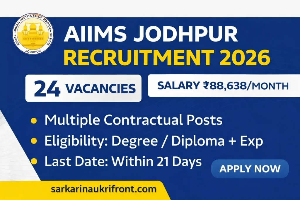AIIMS Jodhpur Recruitment 2026