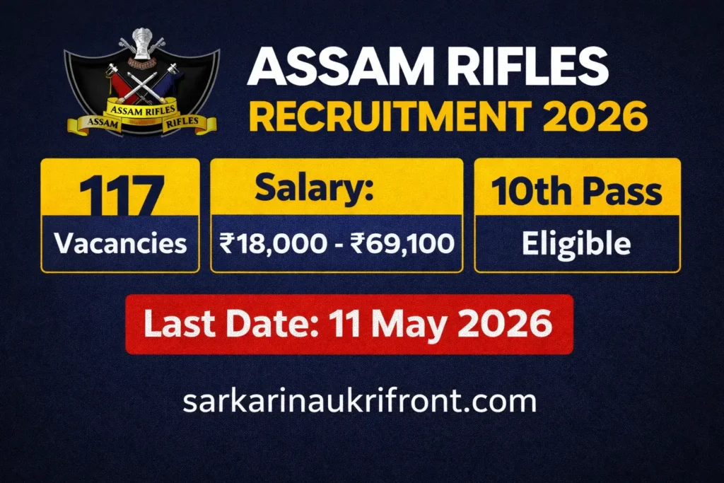 Assam Rifles Recruitment 2026