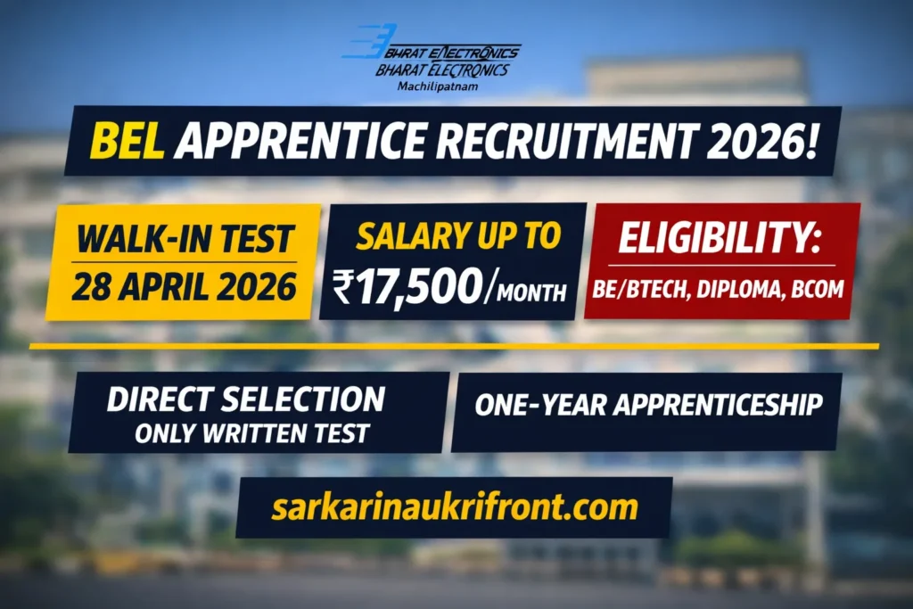 BEL Apprentice Vacancy 2026