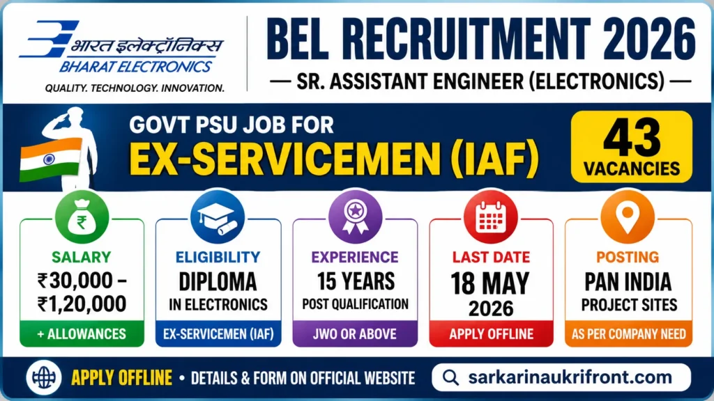 BEL Sr AE Recruitment 2026