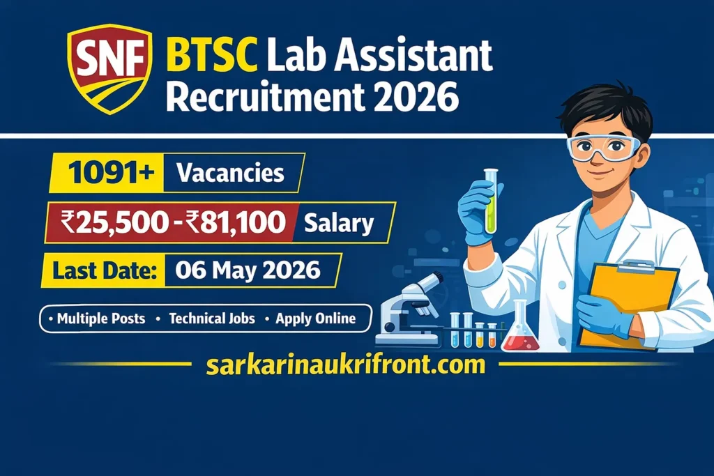 BTSC Lab Assistant Recruitment 2026