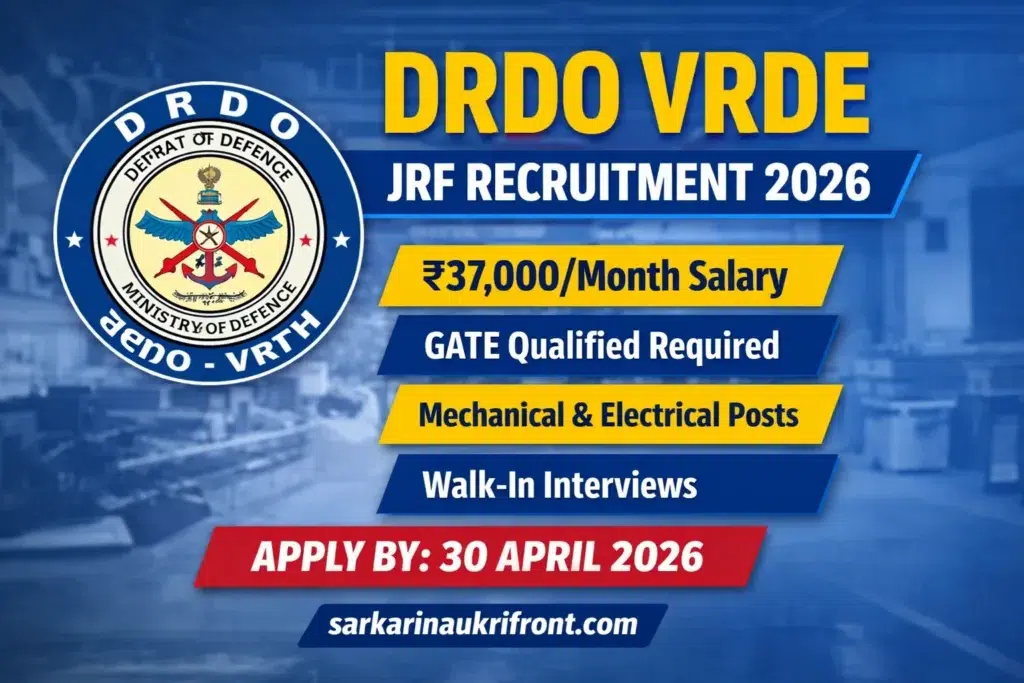 DRDO VRDE Research Fellow Job 2026
