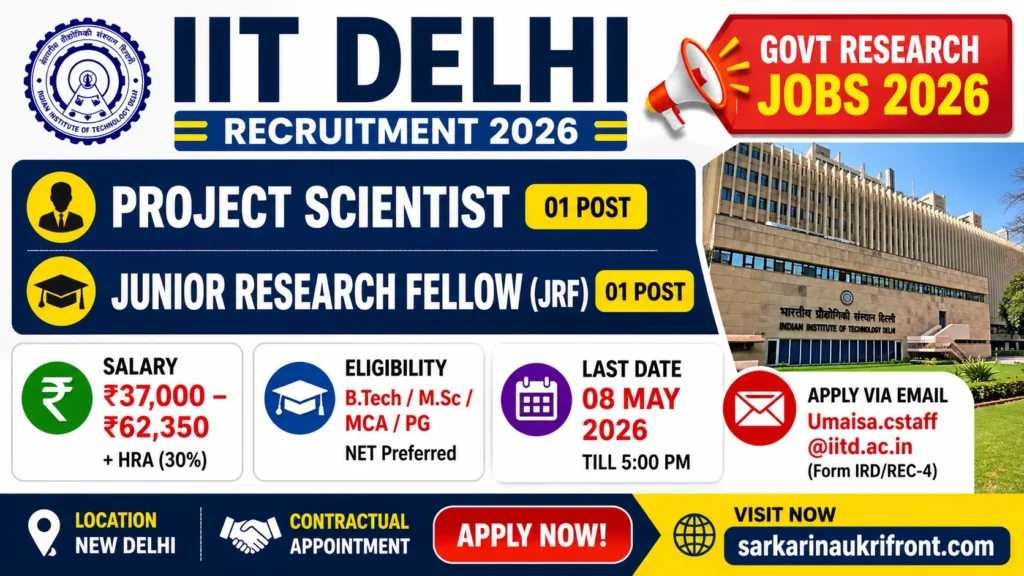 IIT Delhi Recruitment 2026