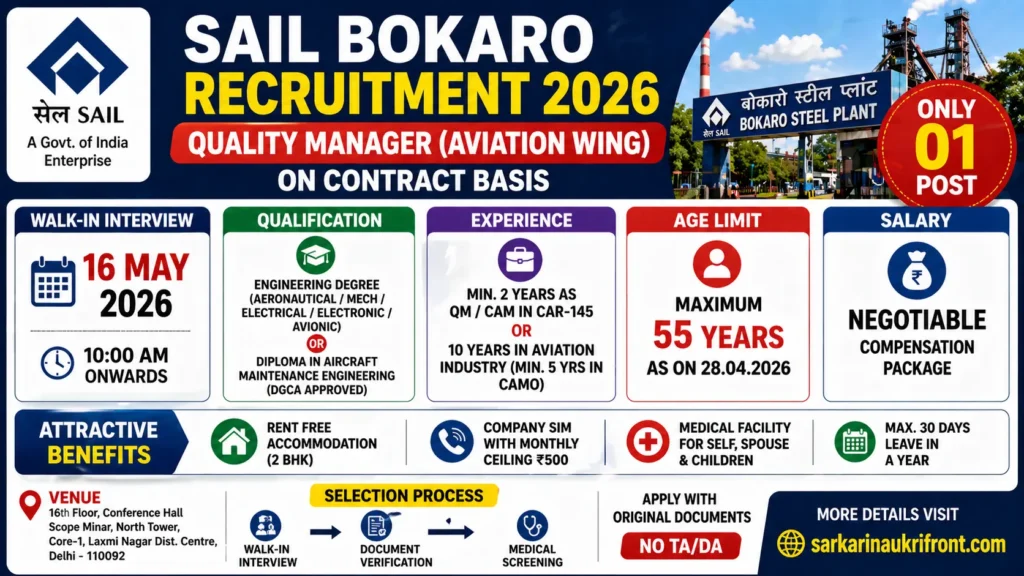 SAIL Bokaro Recruitment 2026
