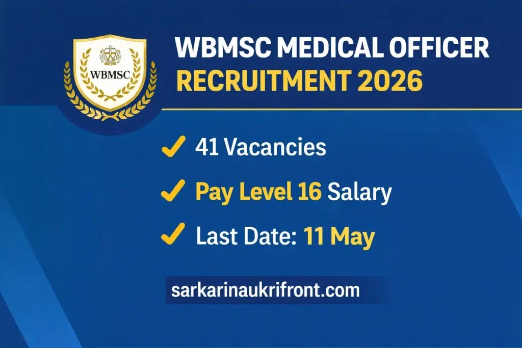 WBMSC Medical Officer Recruitment 2026