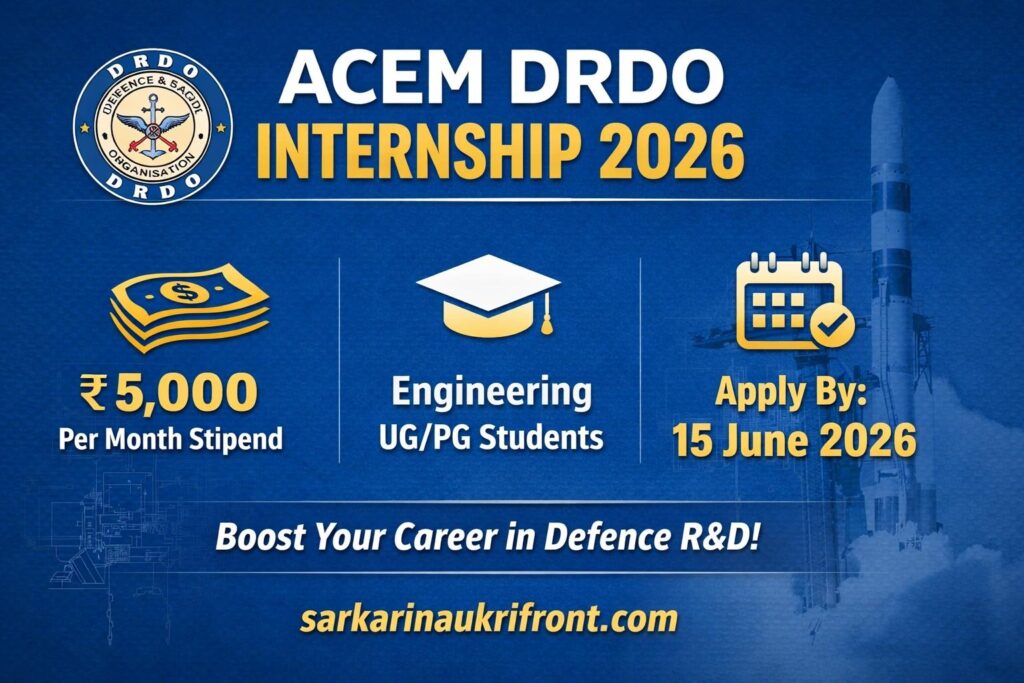 ACEM DRDO Internship 2026