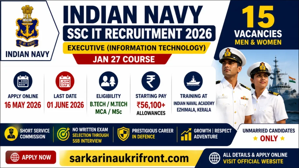 Indian Navy SSC IT Recruitment 2026