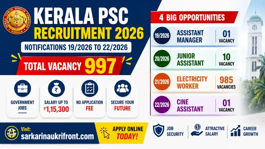 Kerala PSC Recruitment 2026