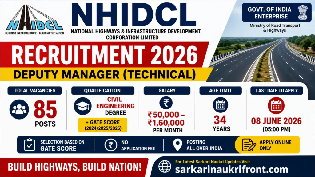 NHIDCL Recruitment 2026
