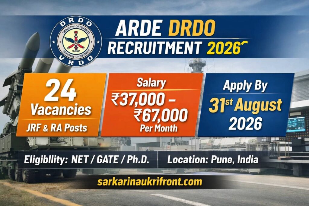 ARDE DRDO JRF RA Recruitment 2026