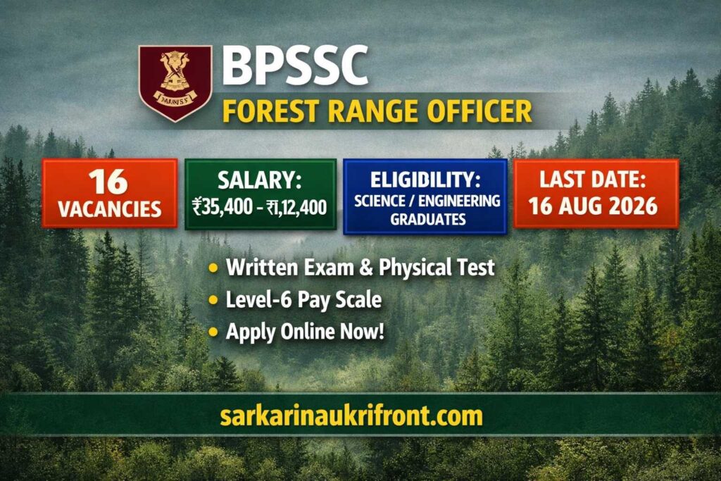 Bihar Forest Range Officer Job 2026