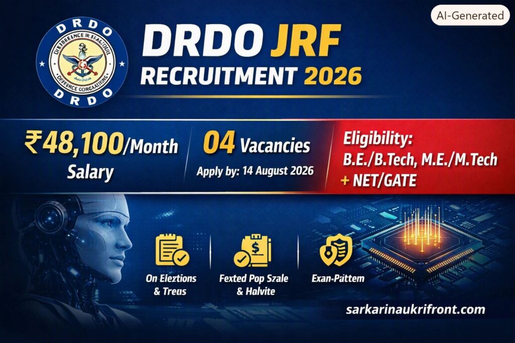 DRDO DYSL AI JRF Vacancy 2026