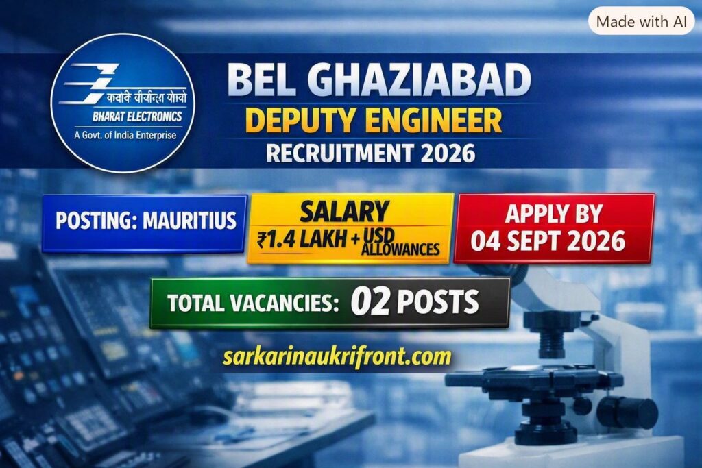 BEL Ghaziabad Dy Engg Recruitment 2026