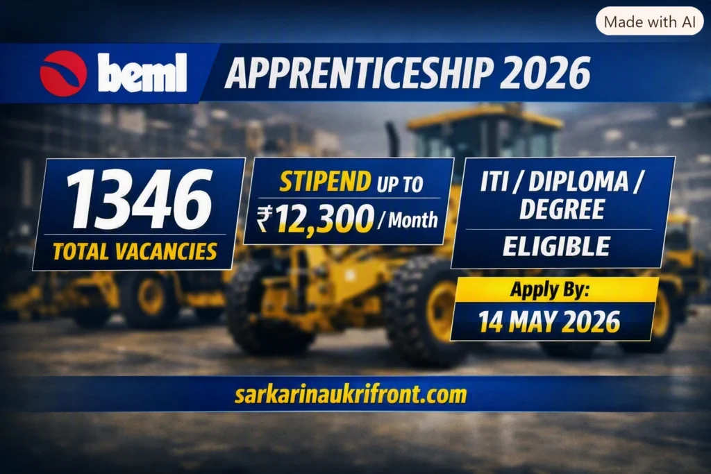 BEML Apprenticeship 2026