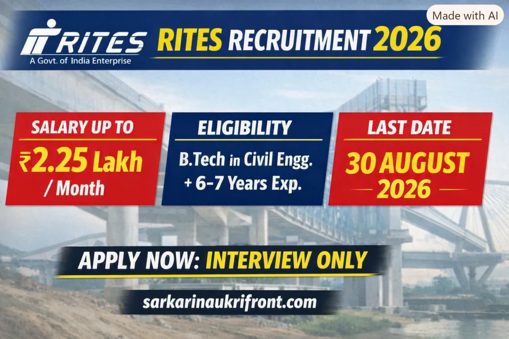 RITES Limited Design Engg Recruitment 2026