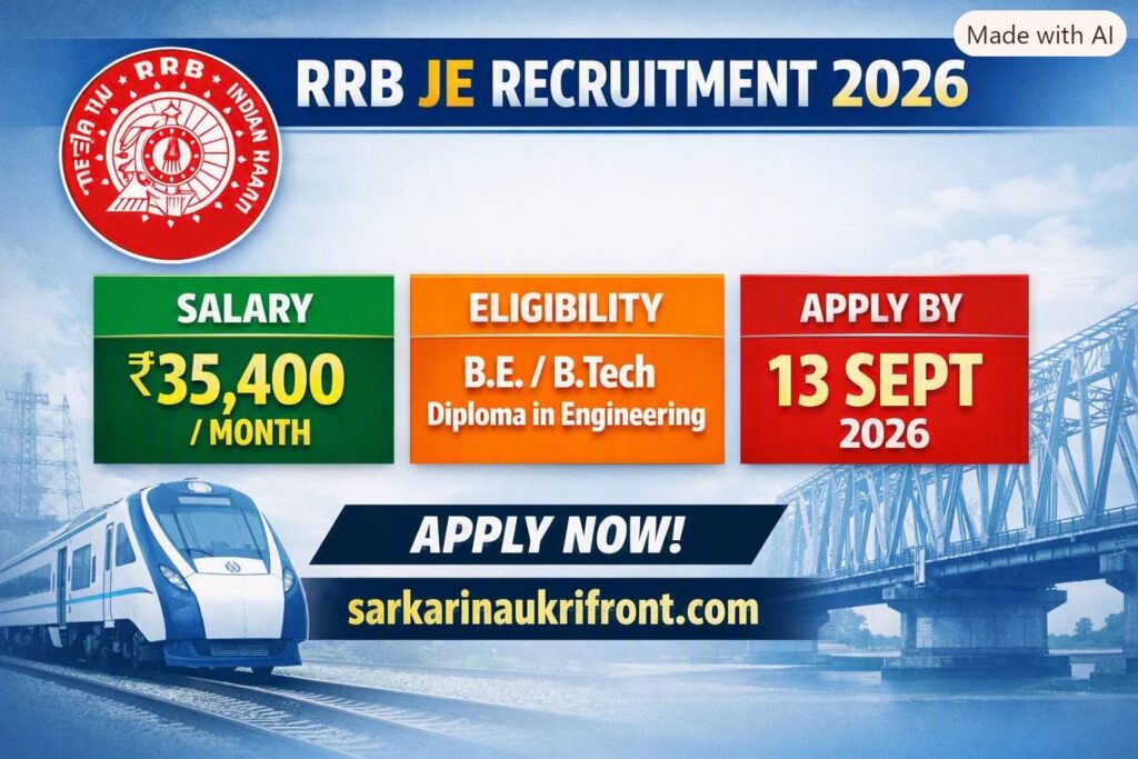 RRB JE Recruitment 2026