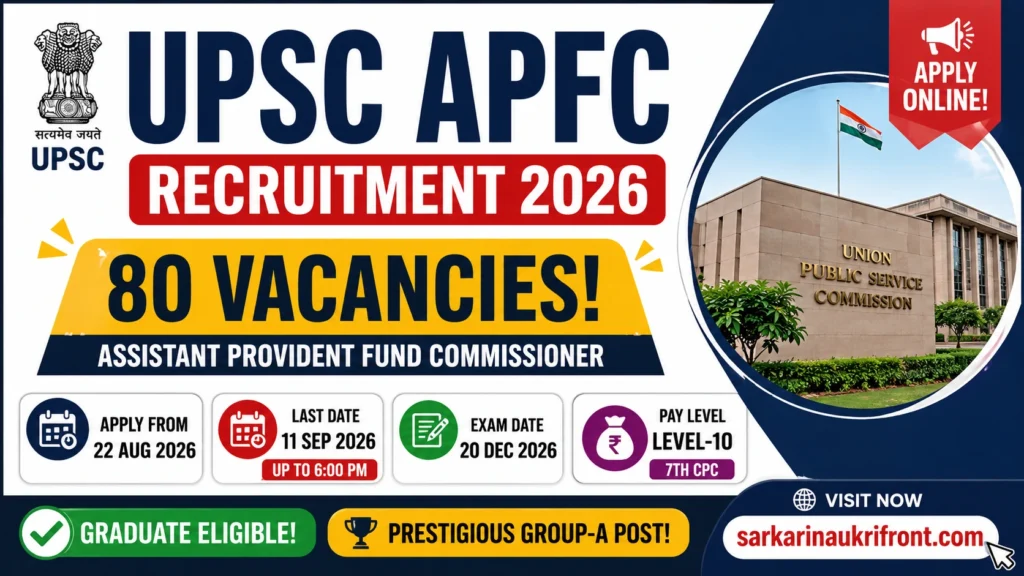 UPSC APFC Recruitment 2026